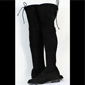 Stuart Weitzman Lowland Black Suede Boots